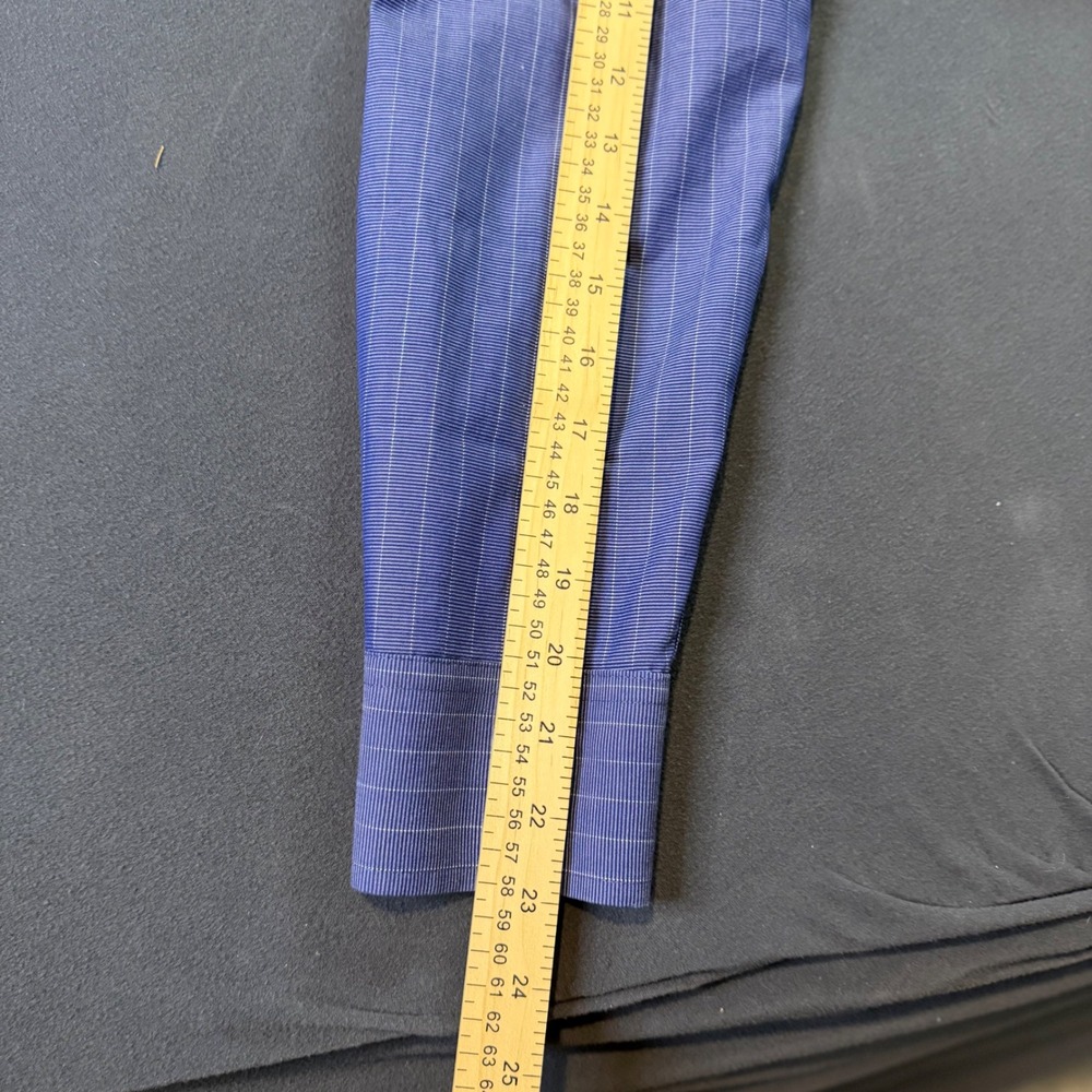 UNTUCKit Mens Blue Pinstripe Button Down Dress Shirt Long Sleeve Casual Office - Picture 5 of 6